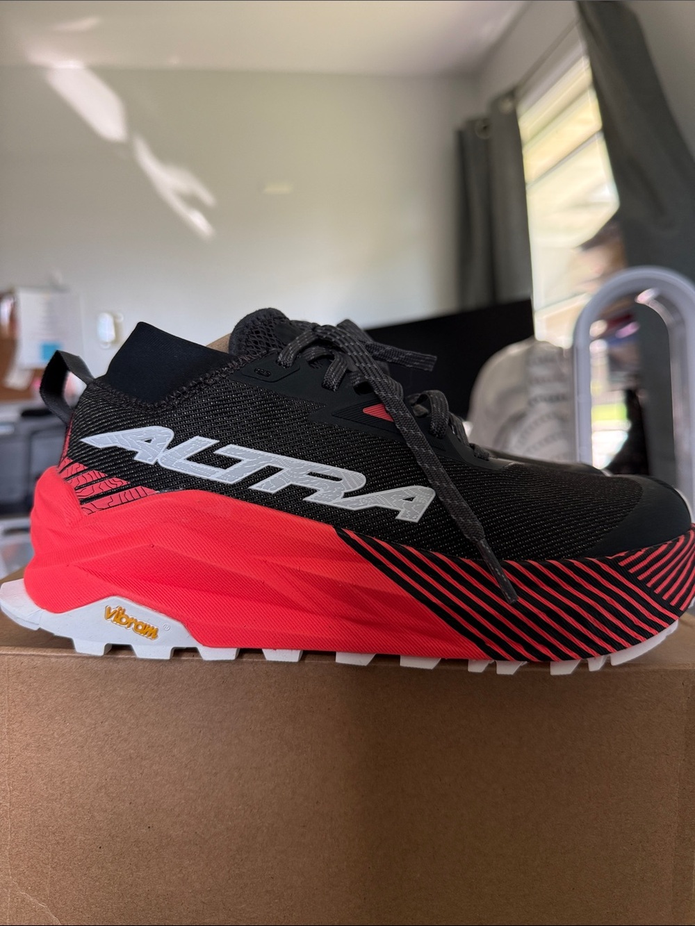Altra W Olympus 275 Coral and Black Women's Trail Running Shoes